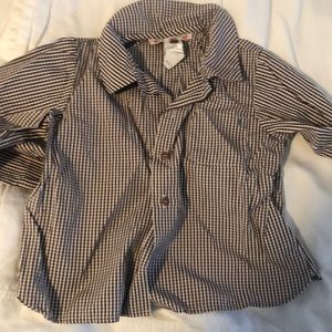 Bonpoint check button down shirt- bundle only